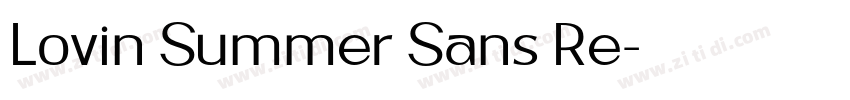 Lovin Summer Sans Re字体转换